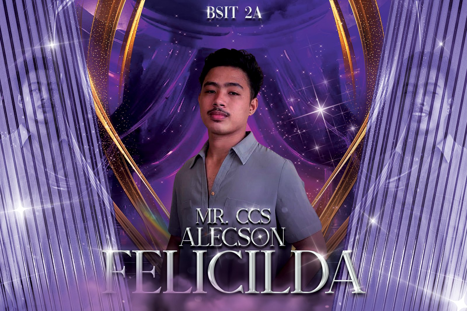 Mr. CCS pageant poster, Alecson Felicilda