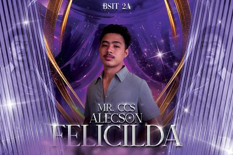 Mr. CCS pageant poster, Alecson Felicilda